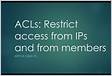 ACL to restrict access and Default Gateway, allow or block